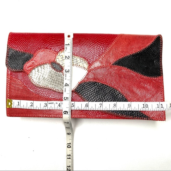 Vintage FURST & MOONEY Leather And Snakeskin Clutch Bag - Picture 7 of 16
